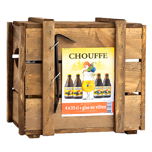 La Chouffe Bierkist met breekijzer 4x33cl 